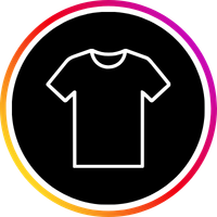 Black t-shirt on a white background