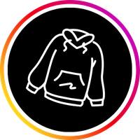 Black hoodie with 'Stranger Things' graphic design on a white background