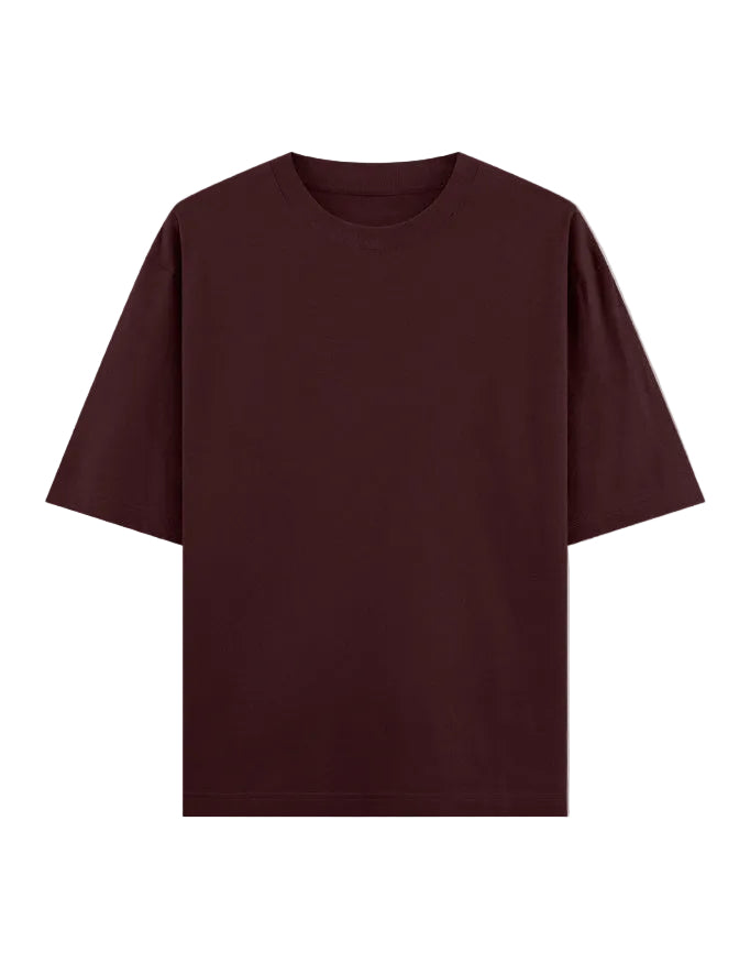 Maroon t-shirt on a white background